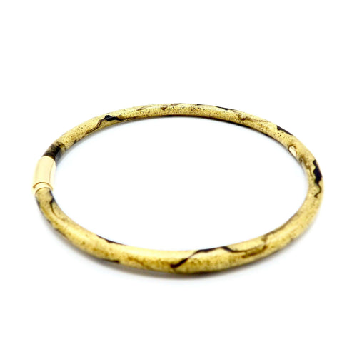Bracelet SOHO 18K GOLD ENAMEL Golden Calligraphic Stripe Bangle Bracelet 58 Facettes
