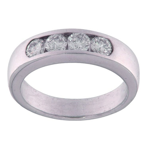 Bague 54 Bague en or blanc et diamants 58 Facettes G3695
