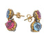 Boucles d'oreilles Gucci - Boucles d'oreilles tête de chat en or et pierres précieuses Le Marche des Marseilles 58 Facettes