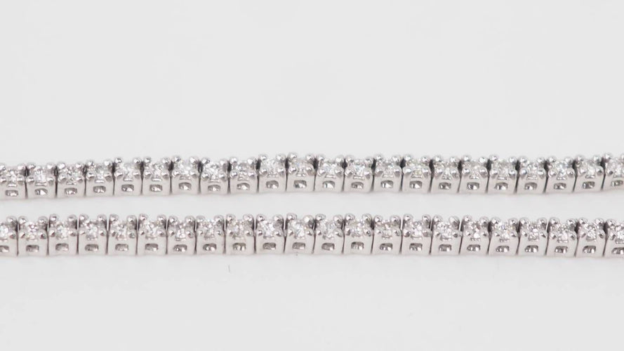 Collier Collier rivière en or blanc et diamants 58 Facettes 32848
