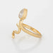 Bague 46 Bague Serpent Estate Or Jaune 18 Carats GIA 0,58ct Diamant 58 Facettes G12709