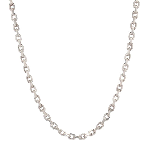 Collier Longue chaine argent ancienne 58 Facettes CVCH34