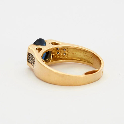 Bague 53 Bague or jaune saphir et diamants 58 Facettes 240402