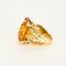 Bague 54 Bague Cocktail or jaune et citrine 58 Facettes CAN1098