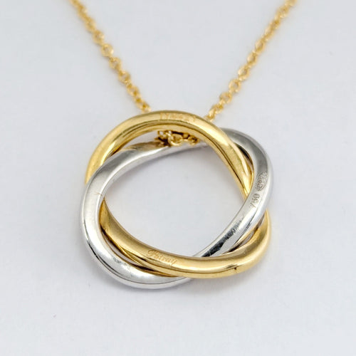 Collier Collier Poiray « Tresse » en or jaune, or blanc et diamants 58 Facettes 32673