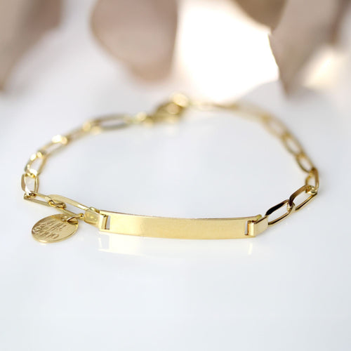 Bracelet Bracelet gourmette bébé à graver 58 Facettes 24-330A