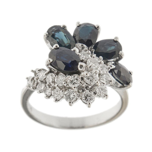 Ring 52 Opposite ring with diamonds and sapphires 58 Facettes 35139