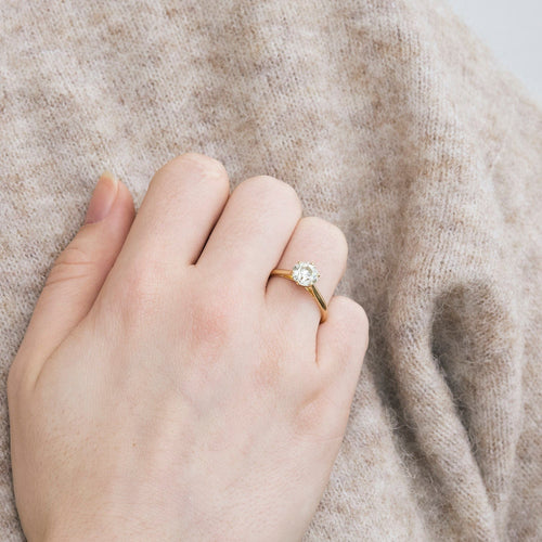 Bague 54 BAGUE SOLITAIRE OR JAUNE ET DIAMANT 58 Facettes BO/240043 NSS