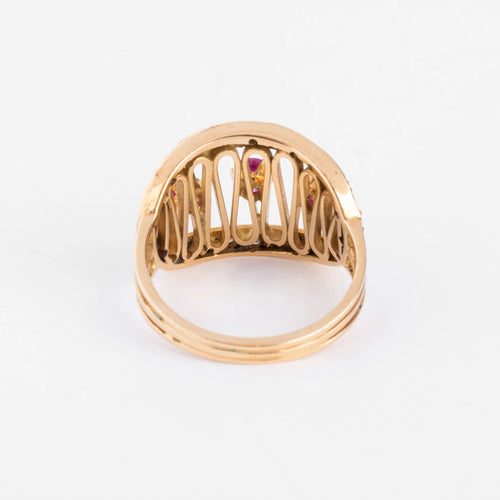 Bague Bague or jaune et rubis 58 Facettes 1