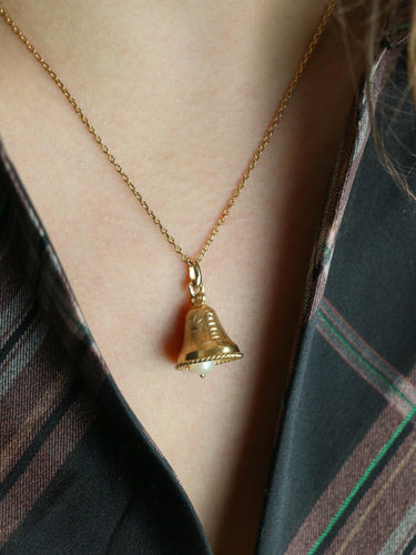 Pendentif Pendentif charms vintage cloche or jaune perle 58 Facettes 1099.7