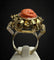 Bague 65 Bague de style baroque, avec camée corail 58 Facettes