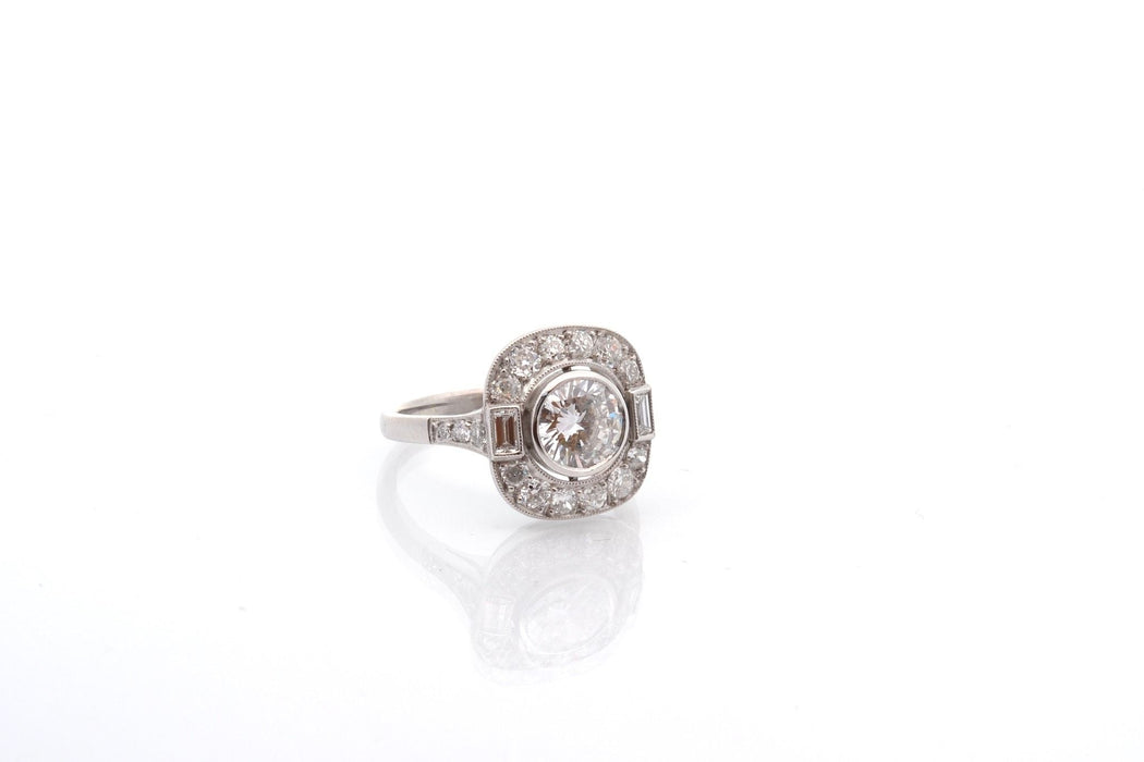 Bague diamant E/VS2 de 1,17cts en platine