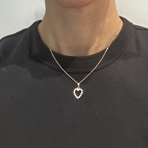 Pendentif Pendentif cœur or jaune et diamants 58 Facettes Z15B51681