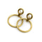Boucles d'oreilles Vintage 14K Gold Florentine Finish Double Hoop Earrings 58 Facettes