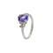 Bague 51 Bague en or blanc avec tanzanite et diamants 58 Facettes 38890