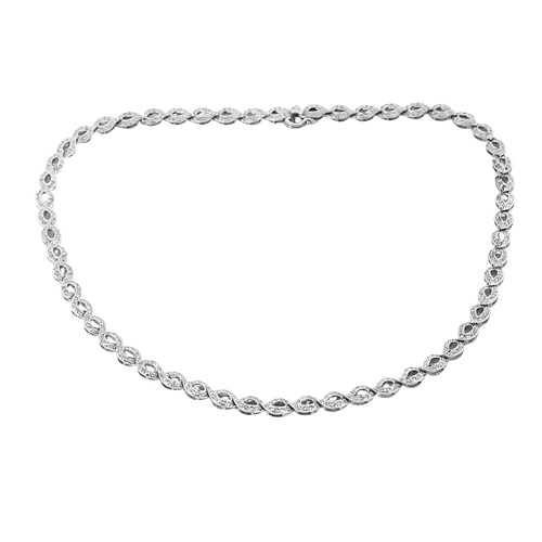Collier Collier or blanc et diamants 58 Facettes BO/250016