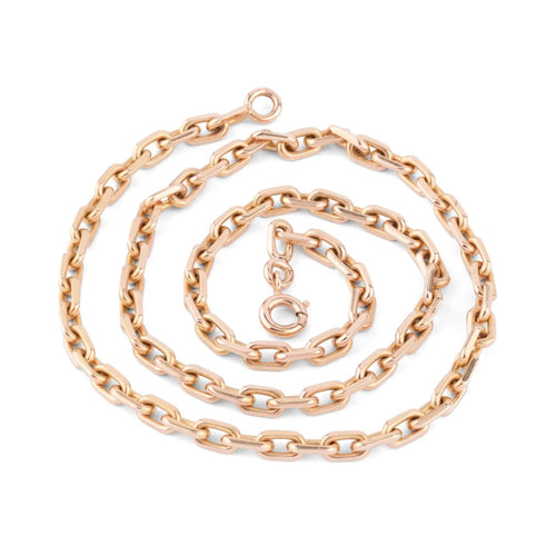 Collier Collier en or jaune maille força limé 58 Facettes 1