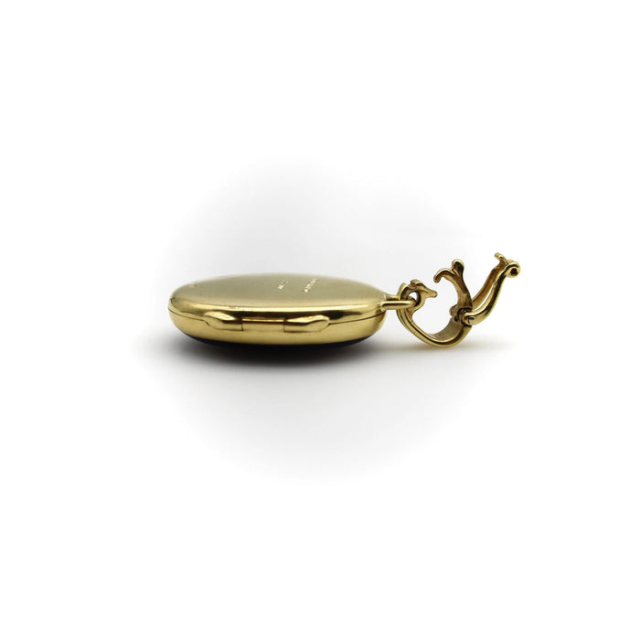 Médaillon en émail guilloché diamant doré Fabergé