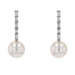 Akoya pearl and trapezoid diamond drop earrings 58 Facettes 24-075