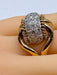 Bague Importante bague or jaune sertie de 33 diamants, vers 1960 58 Facettes AB391