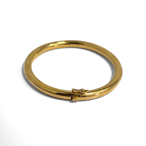 Bracelet jonc ouvrant grand modèle en or jaune 18k