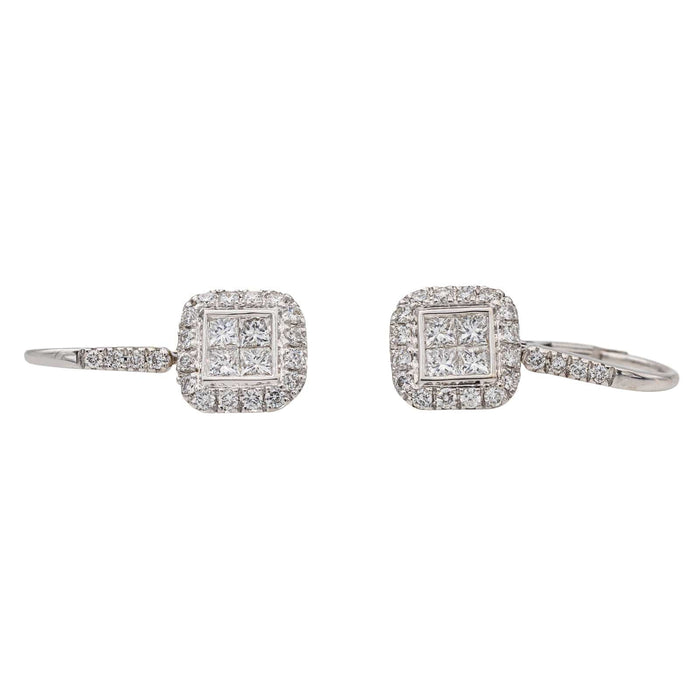 Boucles d'oreilles Boucles d'oreilles Dormeuses Or blanc Diamant 58 Facettes 3230364CN