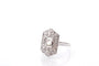 Bague 54 Bague ancienne diamants en platine 58 Facettes 27636