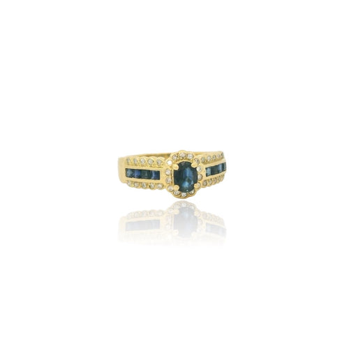 Bague 53 Bague vintage saphir et diamant 58 Facettes