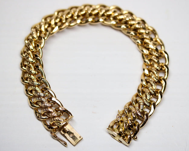 Bracelet Bracelet Maille Américaine Or Rose 58 Facettes A11570