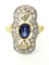 Bague Anello in oro giallo e bianco con zaffiro e diamanti 58 Facettes