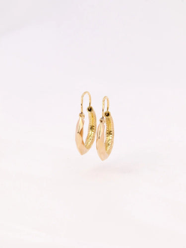Boucles d'oreilles Créoles vintage or champagne 58 Facettes J446