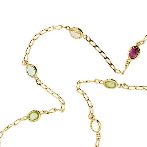 Collier Collier orné de pierres colorées 58 Facettes 36994