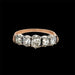 Bague 55 Bague victorienne en or et argent avec diamant de 1,50 carat 58 Facettes