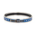 Bracelet Hermes - Bracelet jonc en émail motif ceinture carrée bleue 58 Facettes