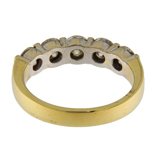 Bague Bague en or jaune et blanc avec diamants de 1,54 ct 58 Facettes G3683