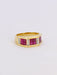 Bague 54 Bague vintage or jaune rubis calibrés diamants 58 Facettes 1073.8