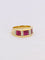 Bague 54 Bague vintage or jaune rubis calibrés diamants 58 Facettes 1073.8