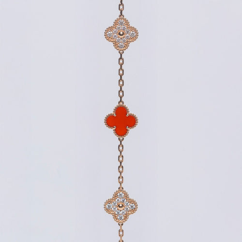 Bracelet Bracelet Van Cleef & Arpels Alhambra Cornaline et Diamants 58 Facettes 2.19164