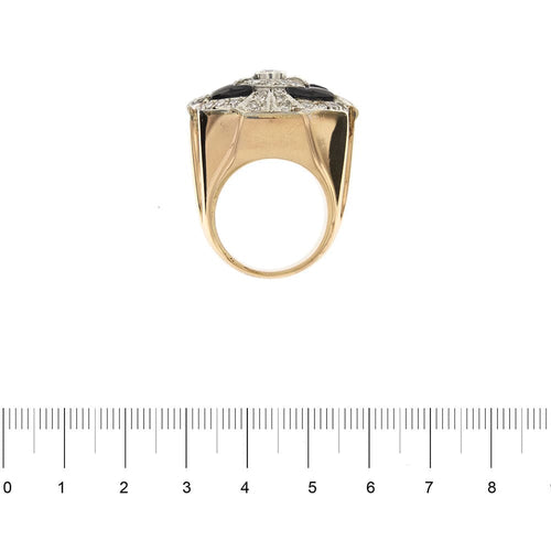 Bague 56 Bague Art Déco en or rose et or blanc, diamants 58 Facettes 27855