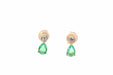 Boucles d'oreilles Boucles d'oreilles or jaune émeraudes diamants 58 Facettes 24269g-26143