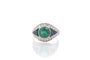 Bague 54 Bague art déco émeraude, saphirs et diamants en platine 58 Facettes 25727 25292