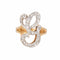 Bague 46 Bague initiale en or jaune avec diamant et lettre G 58 Facettes G13894