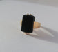 Bague 56 Bague chevalière ancienne or rose et onyx 58 Facettes