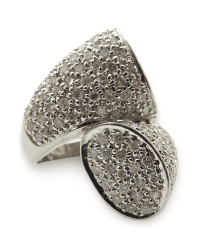 Bague 54 Bague or blanc et diamants 1,50 ct 58 Facettes 00033401
