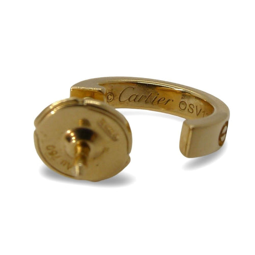 Boucles d'oreilles Créoles Cartier Love or rose 58 Facettes 00040701