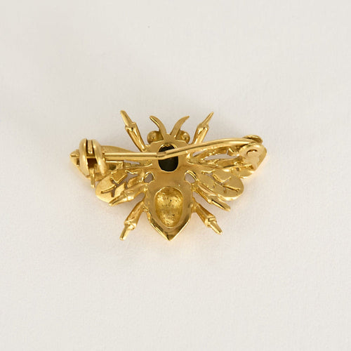 Broche Abeille en or jaune et saphir