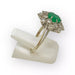 Ring 49 Marguerite Ring in white gold, Emerald and Diamonds 58 Facettes 330057743
