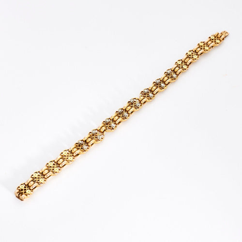 Bracelet Bracelet or rose et diamants 58 Facettes AB19