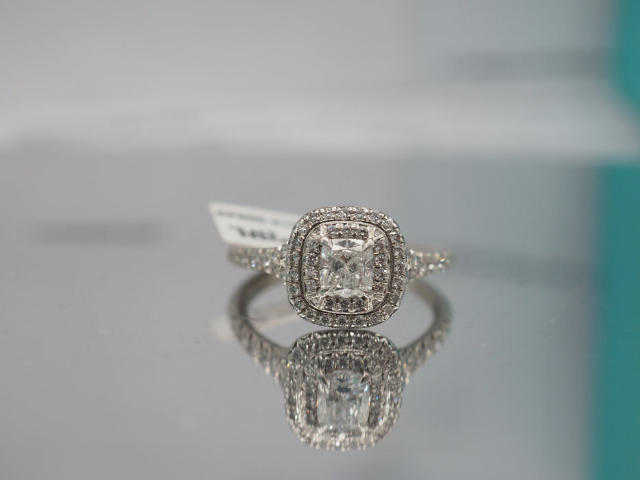 Bague 52 TIFFANY & CO. - Bague Soleste platine et diamants 58 Facettes