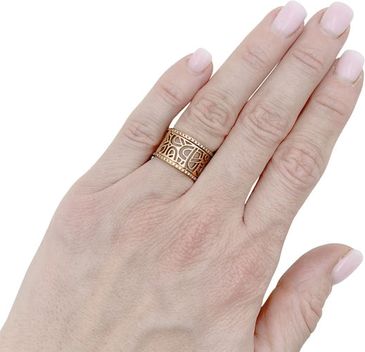 Bague 48 Bague Poiray, "Coeur Fil", or rose et diamants. 58 Facettes 35190